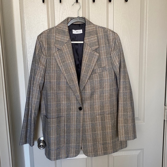 Check wool blazer. Size XL. Perfect condition. Worn once. - Picture 3 of 3